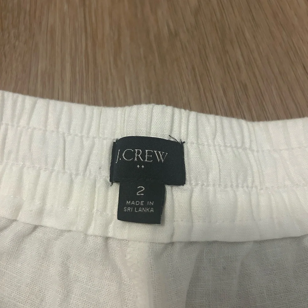 J. Crew women’s white linen pants